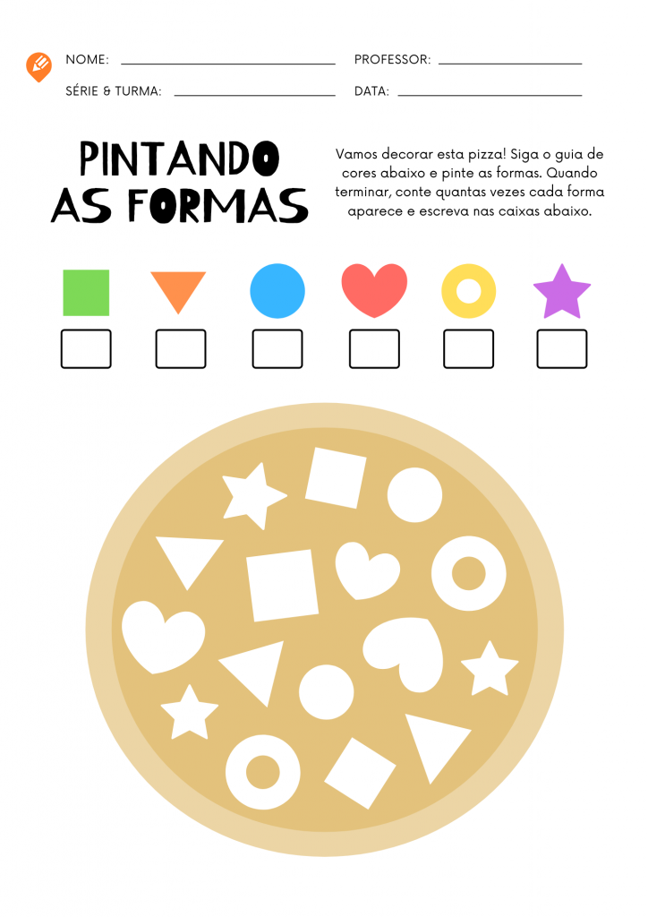 Atividade sobre formas geométricas para educação infantil