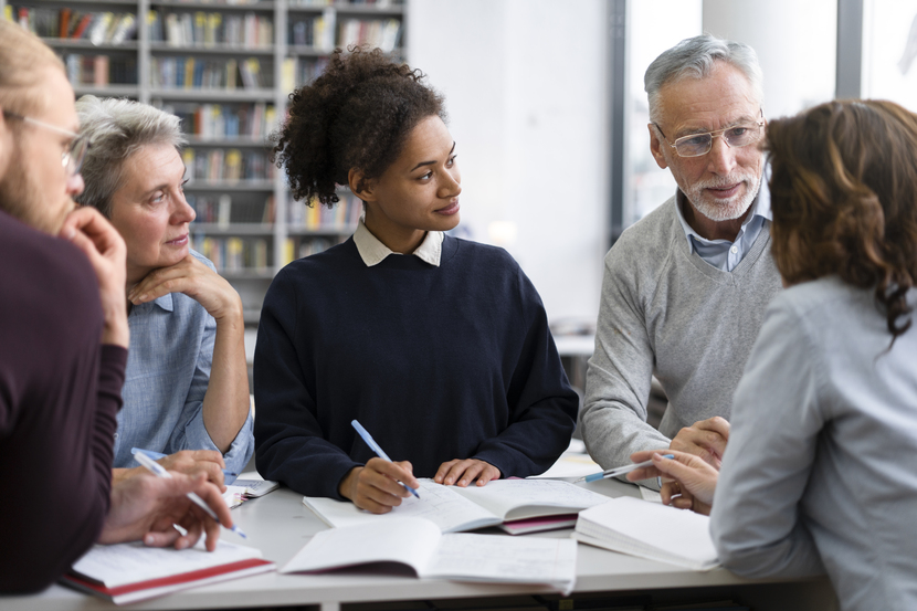 professores em reunião de feedback