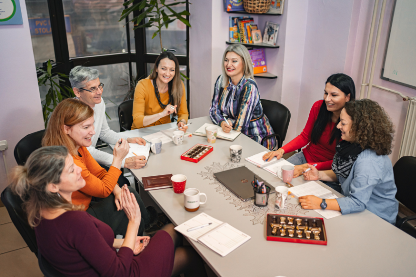 reunião de planejamento de calendário escolar