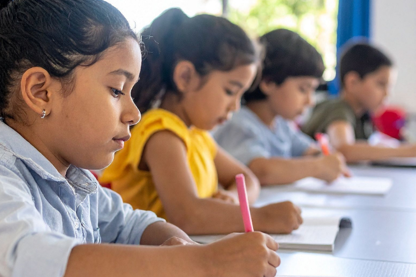 crianças do ensino fundamental fazendo olimpíada de português 2026